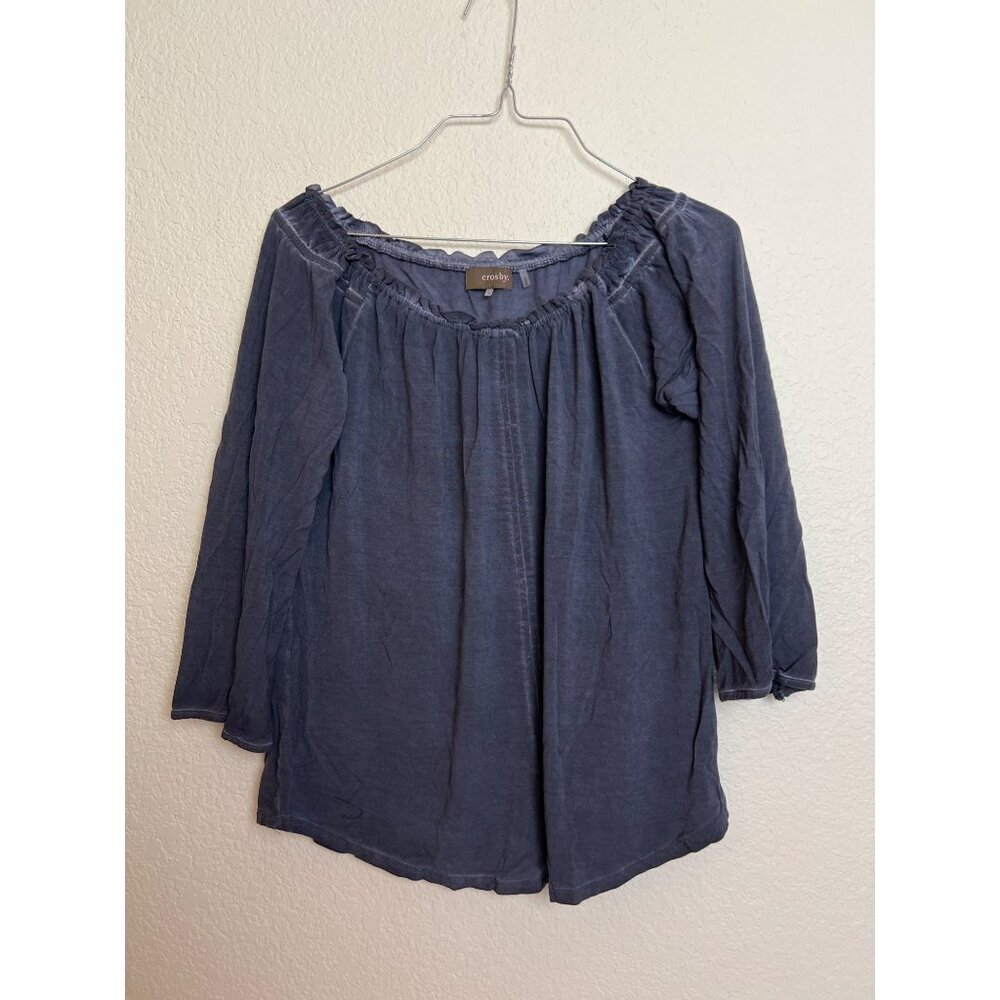 Crosby M Blouse Rayon Dark Blue/Purple Top